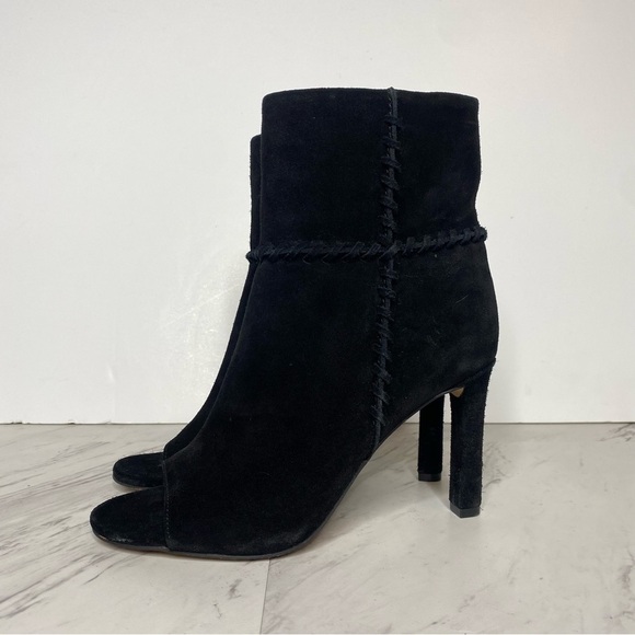 Vince Camuto Sashane Open Toe Black Suede Boot 5.5 - Picture 15 of 15